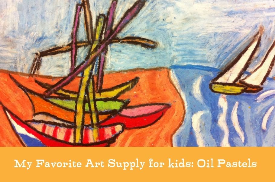 My favorite art supply for kids are oil pastels.
